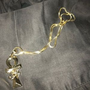 NWOT Ankh pendant w/ gold 24” box chain